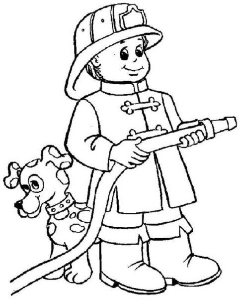 Minh họa chủ đề công việc của lính cứu hỏa