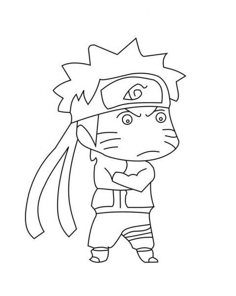 Tranh tô màu Naruto dễ thương
