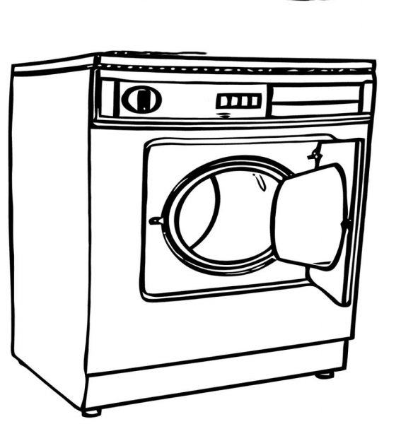 Tranh máy giặt gia đình