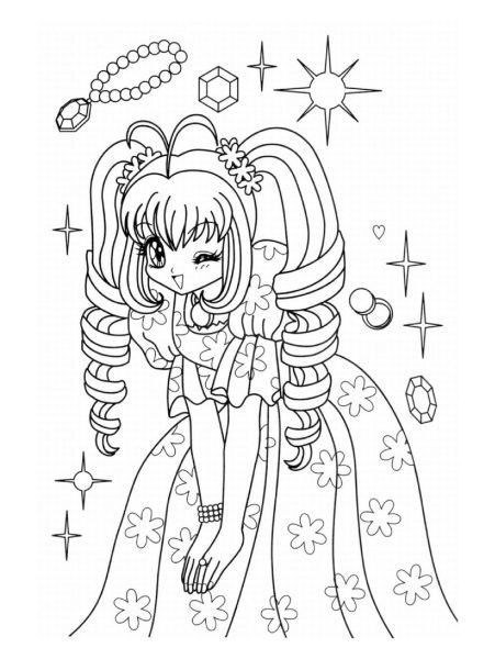 Một bức chân dung anime của một công chúa