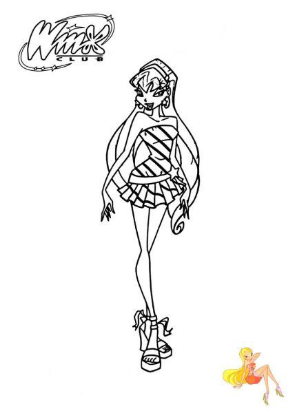 Hình vẽ nhân vật công chúa Winx là một ví dụ