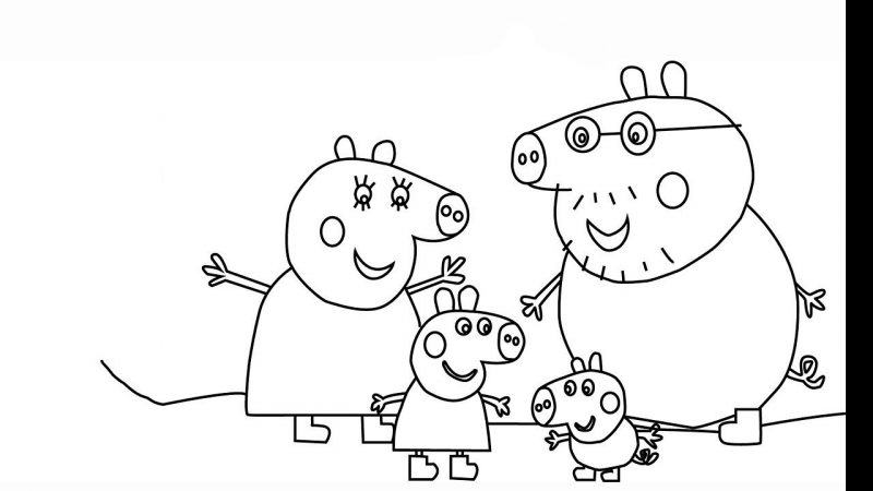 Phim hoạt hình Peppa Pig đi dạo cùng gia đình