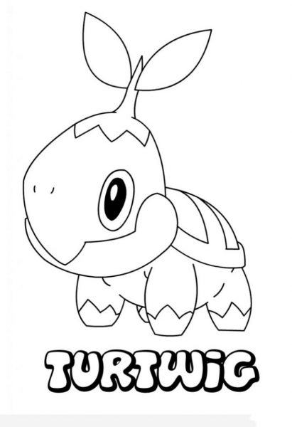 Tranh Tô Màu Pokemon Turtwig