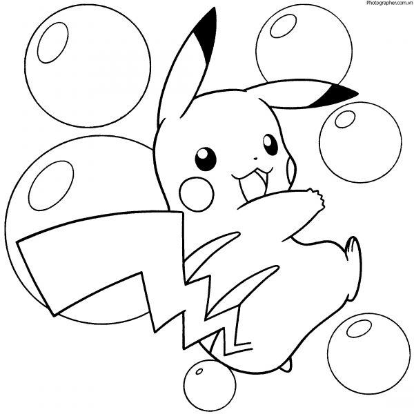 Pokemon Pikachu và tranh tô màu