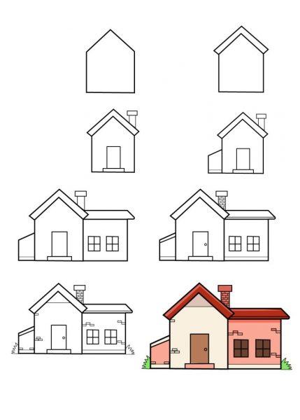 Cách vẽ ngôi nhà đẹp đơn giản lớp 1