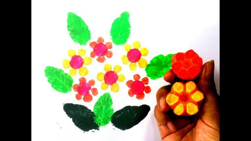 Cách vẽ hoa lá bằng chai nhựa
