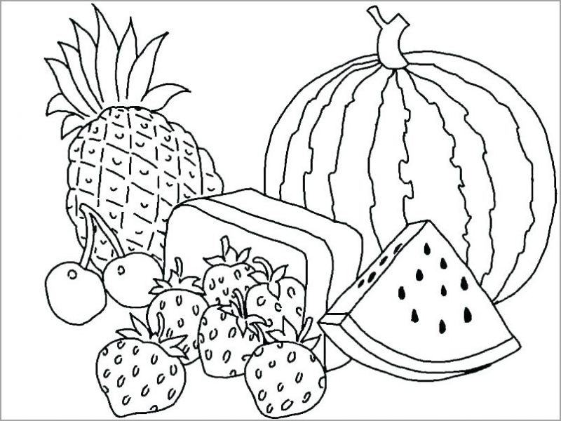Trang trí dưa hấu với các loại trái cây khác