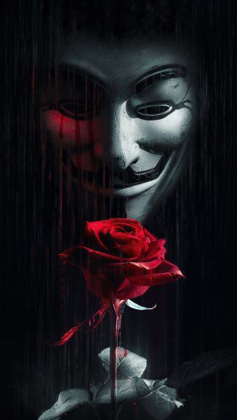 Hình ảnh hacker ẩn danh là bông hồng đỏ