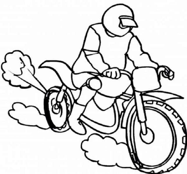 Vẽ một chiếc xe máy nhả khói