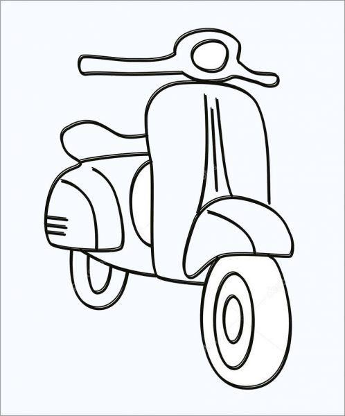Vẽ xe máy vespa đẹp nhất
