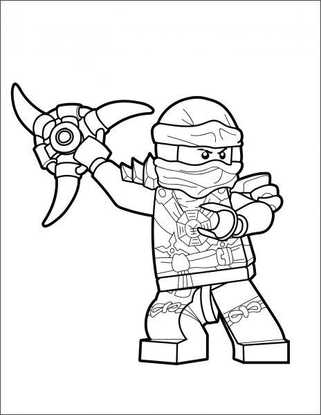 Trang màu ninjago với vũ khí