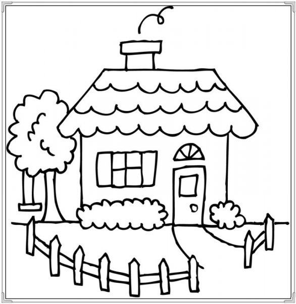 Vẽ ngôi nhà đơn giản cho bé gái 8 tuổi