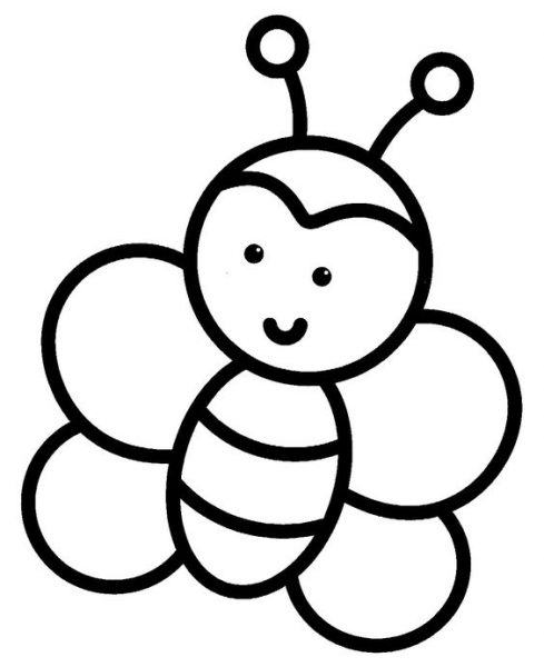 Tranh tô màu con ong đơn giản