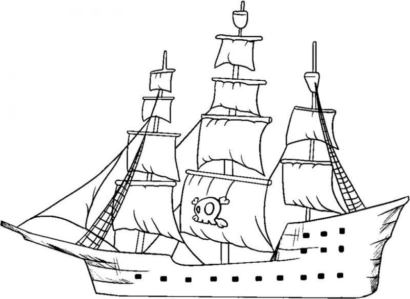 Tranh tô màu tàu cướp biển