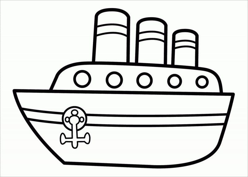 Tranh tô màu con thuyền đơn giản