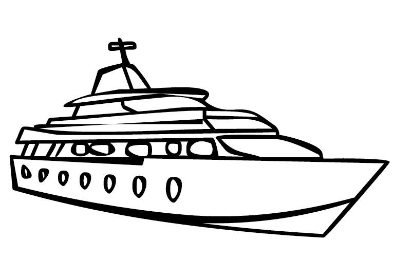 Tranh tô màu con thuyền hiện đại