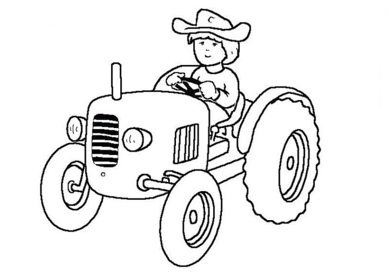 Phim hoạt hình nông dân lái máy cày