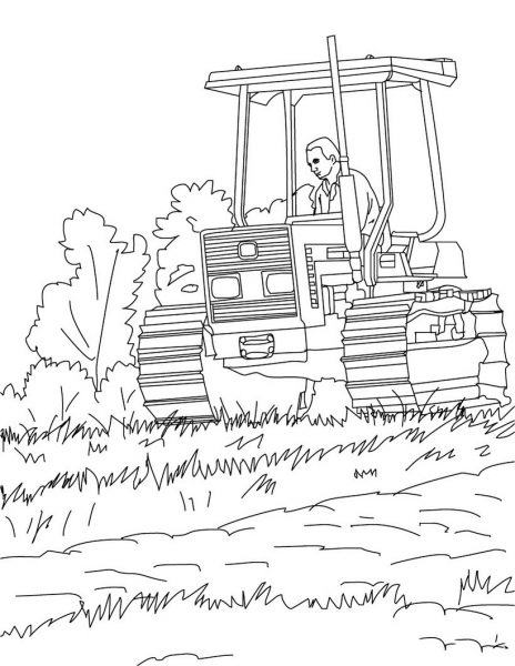 Phim hoạt hình về người nông dân đang ủi đất