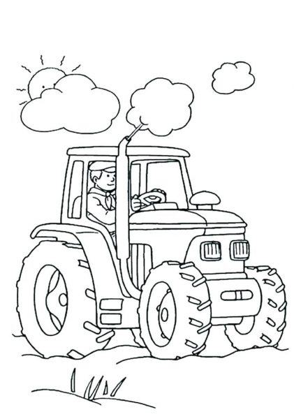 Phim hoạt hình nông dân lái máy cày