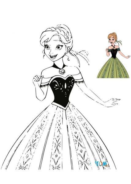Vẽ chiếc váy mà công chúa Elsa đang mặc