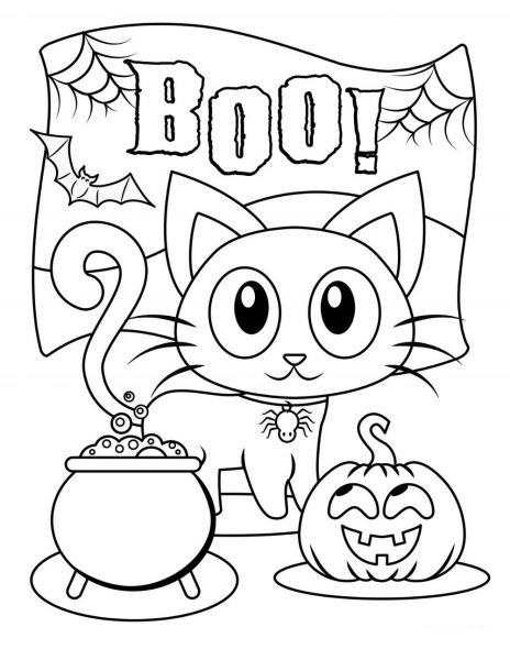 Một trang Halloween Boo dễ thương