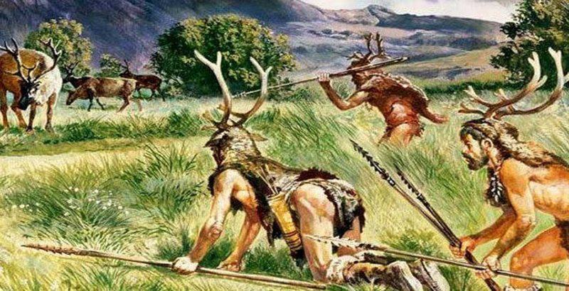 hình ảnh người xưa săn hươu