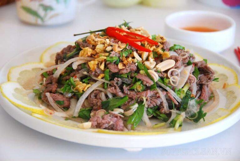 Cách làm bò tái chanh kiểu Thái