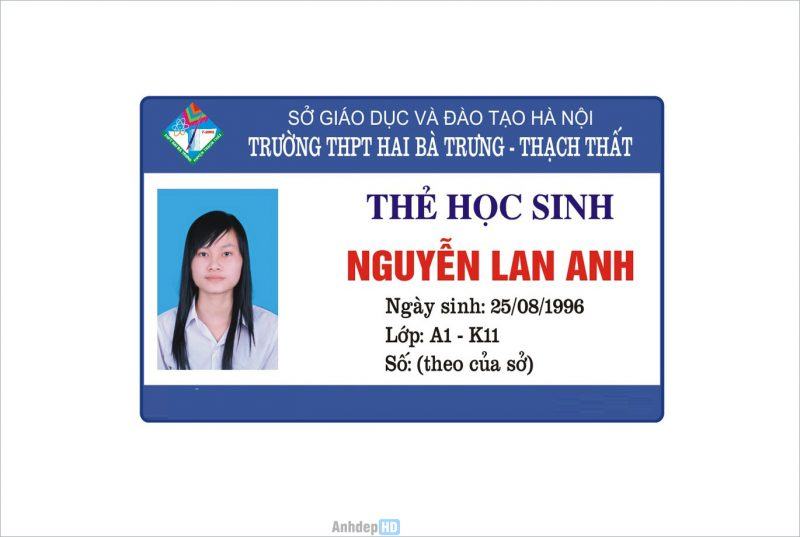 Mẫu thẻ sinh viên