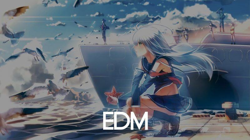 Hình ảnh EDM cô gái cầm đuốc đi trong tuyết