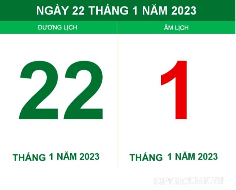 Tết Nguyên Đán 2023 sẽ diễn ra vào ngày 22/01/2023