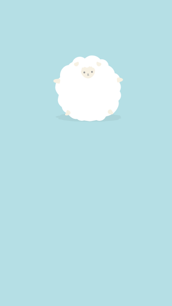 hoạt hình đẹp của cừu trắng lăn