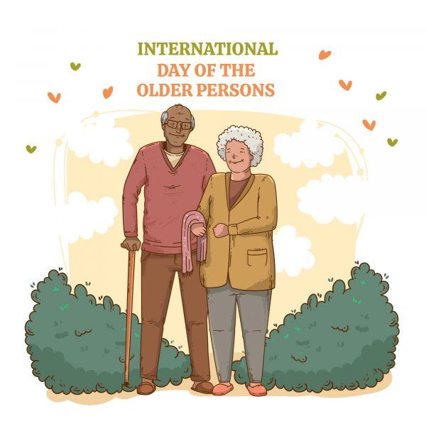 Hình ảnh gia đình người cao tuổi hạnh phúc trong ngày Quốc tế Người cao tuổi