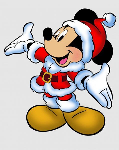 hình ảnh ông già noel chuột mickey dễ thương