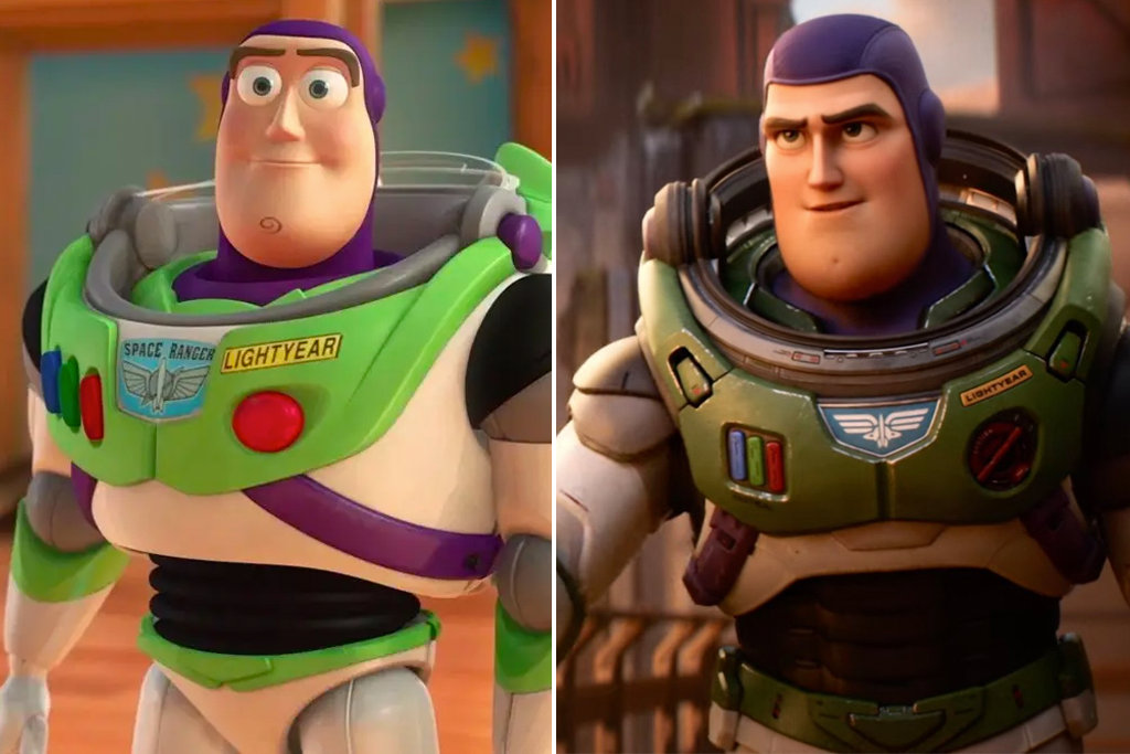 Buzz Lightyear trong Toy Story và trong Lightyear 2022