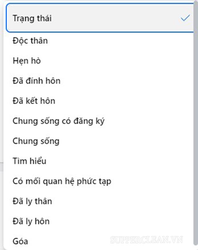 Các mối quan hệ phổ biến trên Facebook