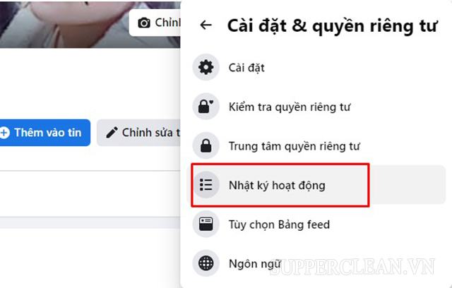 Chọn nhật ký hành động