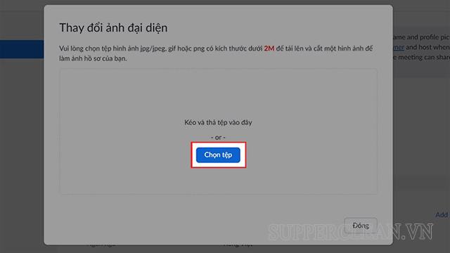 Bước 3: Click “Choose file” để tải file về.  Sau đó chọn hình ảnh muốn thay đổi và nhấn 