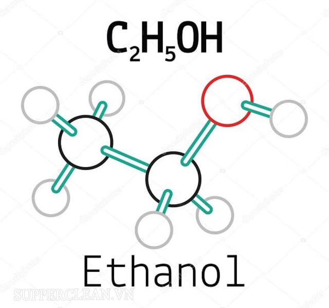 Ethanol được đại diện bởi công thức hóa học C2H5OH.