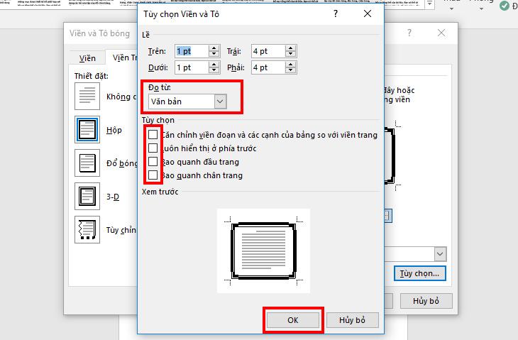 Cách tạo khung viền trang bìa trong Word