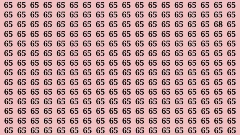 Observation Brain Test: If you have Sharp Eyes Find the number 68 among 65 in 20 Secs