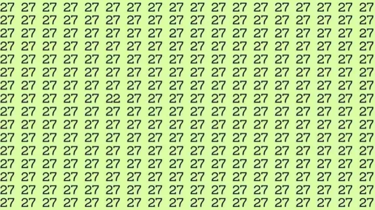 Observation Skills Test: If you have Eagle Eyes Find the number 22 among 27 in 9 Seconds?