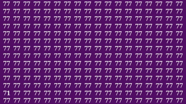 Observation Brain Test: If you have Sharp Eyes Find the number 71 among 77 in 12 Secs