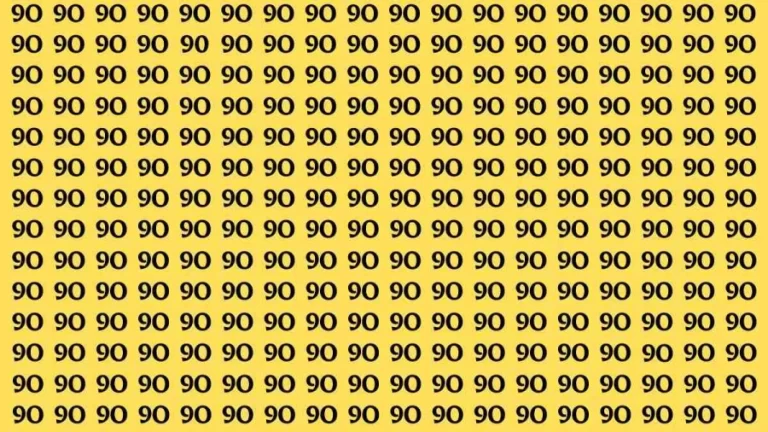 Observation Brain Test: If you have Eagle Eyes Find the number 90 in 10 Secs