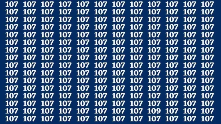 Observation Brain Test: If you have Keen Eyes Find the Number 109 in 15 Secs