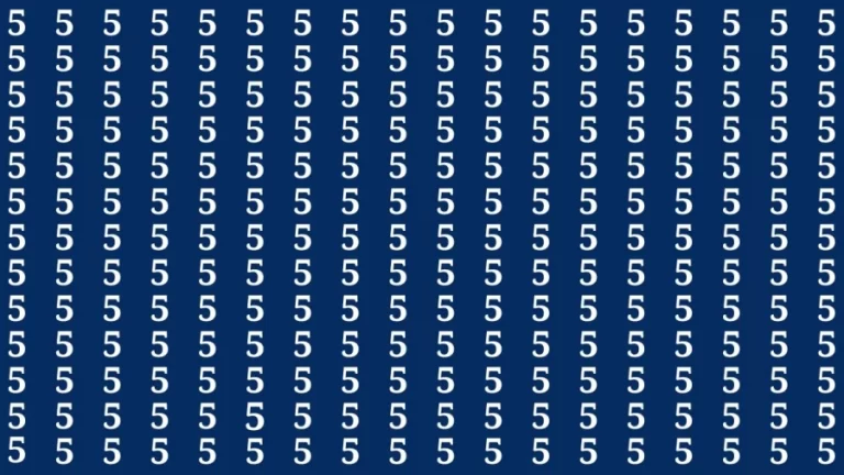 Observation Brain Test: If You Have Hawk Eyes Find 8 among the 5s within 20 Seconds?