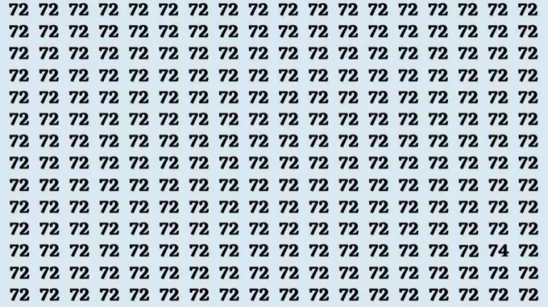 Optical Illusion Brain Test: If you have Sharp Eyes Find the Number 74 in 15 Secs