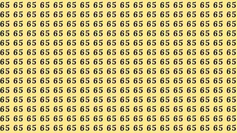 Optical Illusion Test: If you have Eagle Eyes find the number 85 among 65 in 10 Seconds