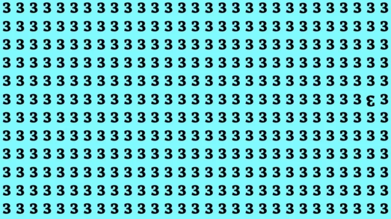 Observation Brain Test: If you have Eagle Eyes Find the Inverted 3 in 12 Secs