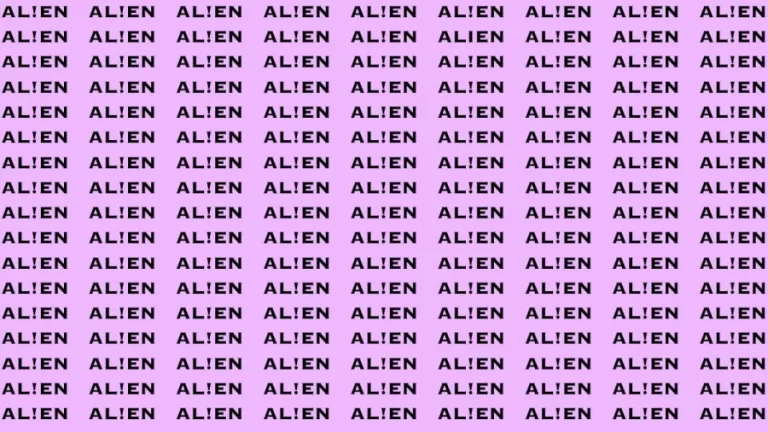 Brain Test: If you have Hawk Eyes Find the word Alien in 18 Secs