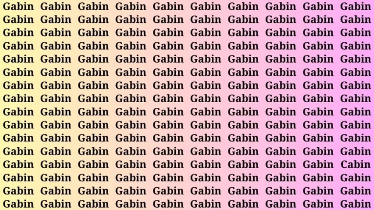 Observation Brain Test: If you have Sharp Eyes Find the Word Cabin in 15 Secs